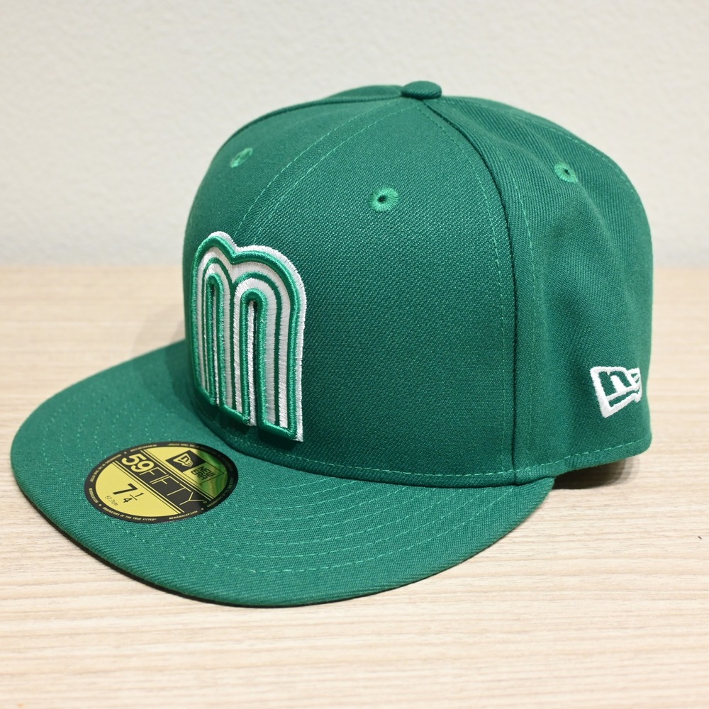 New Era 59FIFTY Mexico World Baseball Classic Fitted Hat Cap Green 7 1/4 NWT